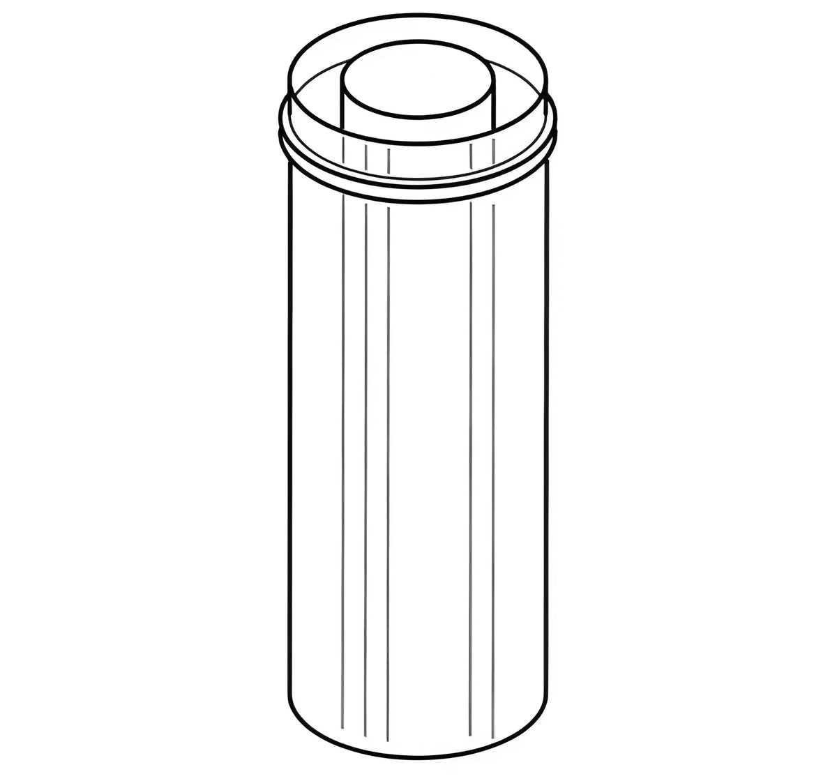 Superior 12" Conversion Pipe From 8DM to FTF8 for 8" Chimney
