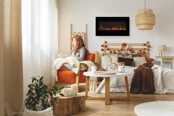 50" Wall Mount or Flush Mount Indoor Outdoor Smart Electric Fireplace