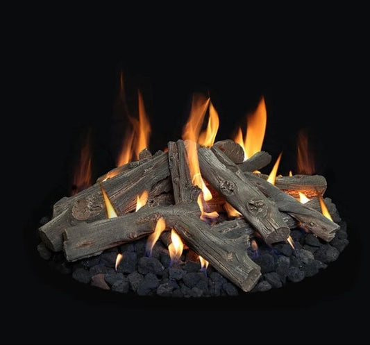 Grand Canyon 48 Inch Outdoor Firepit Western Driftwood 48- 31 Pc Fire Pit Log Set