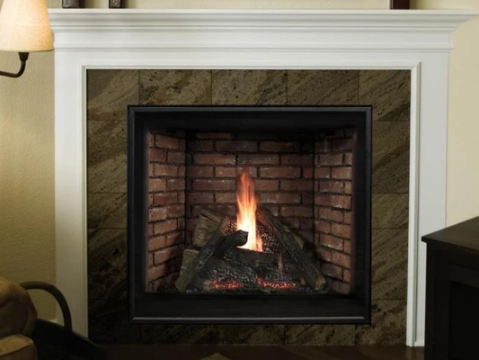 Empire White Mountain Hearth Tahoe Clean Face 42" Direct Vent Traditional Premium Gas Fireplace with Millivolt Control and On/Off Switch