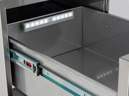 Blaze 32" Stainless Steel Soft Close Access Door & Double Drawer Combo w/ LED Lighting