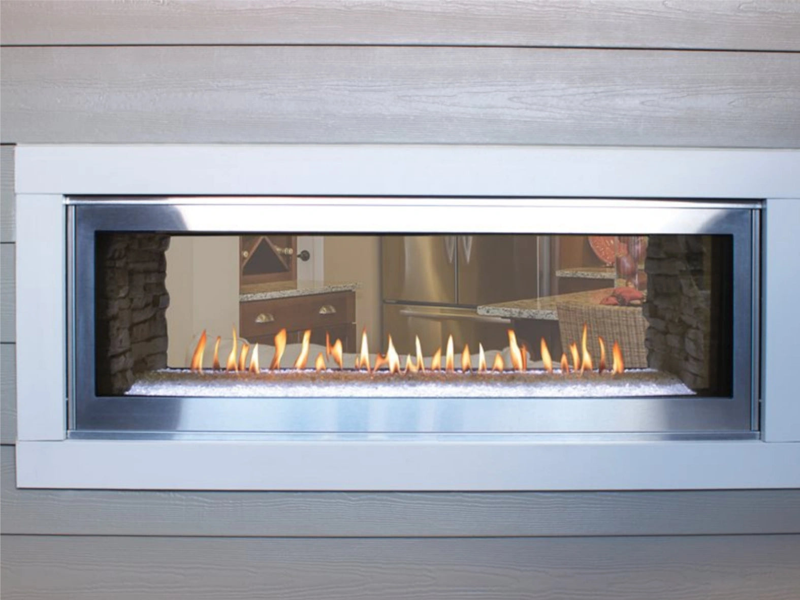 Empire White Mountain Hearth Boulevard 48" Direct Vent Linear See Thro
