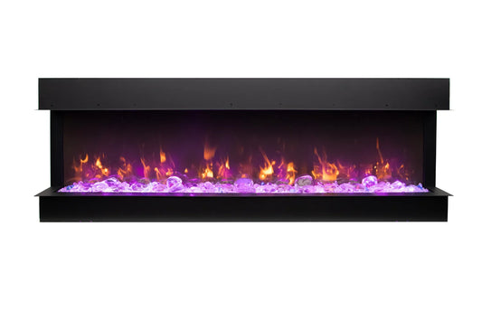 BAY SLIM 60" Indoor/Outdoor 3-Sided Smart Electric Fireplace