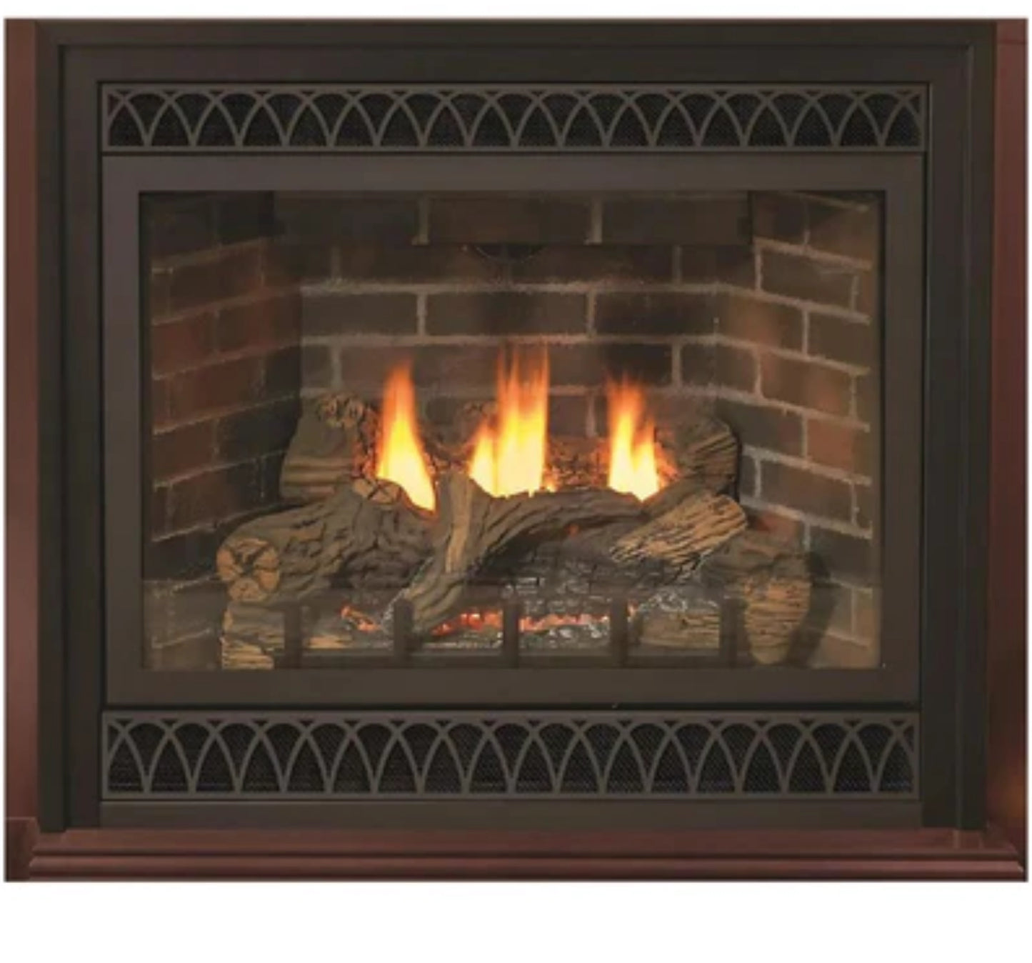Empire Hearth Tahoe 36" Direct Vent Luxury Gas Fireplace with Millivolt Control On/Off Switch and Blower
