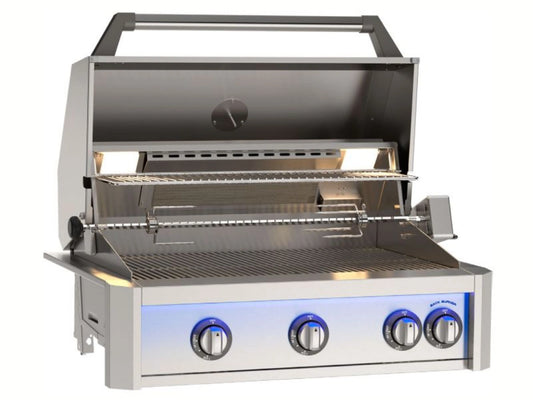 AOG L-Series 24" 2-Burner Liquid Propane Built-In Grill with Backburner and Rotisserie Kit High Performance Outdoor Cooking