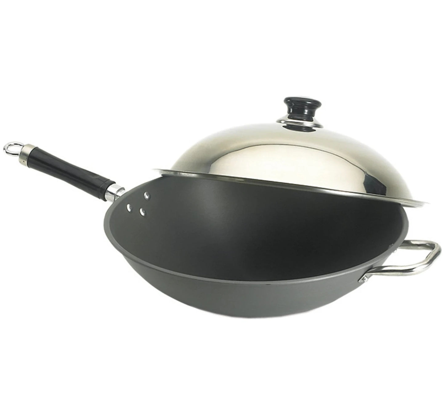 Fire Magic 3572 15" Wok, Hard Anodized with Stainless Steel Cover