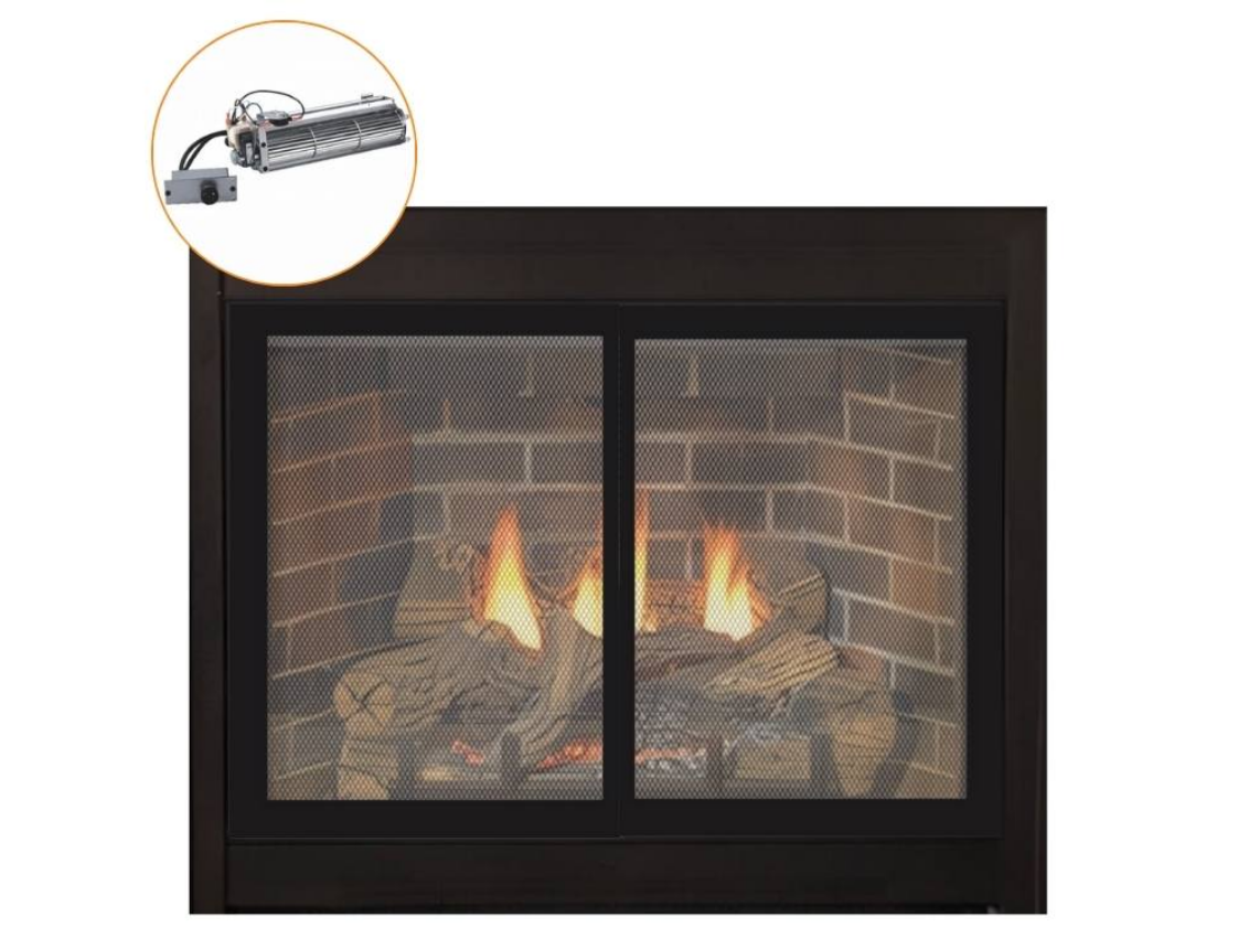 Empire White Mountain Hearth Tahoe 48" Direct Vent Deluxe Gas Fireplace with Millivolt Control and On/Off Switch