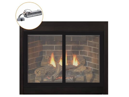 Empire Hearth Tahoe 48" Direct Vent Deluxe Gas Fireplace with Millivolt Control On/Off Switch and Blower