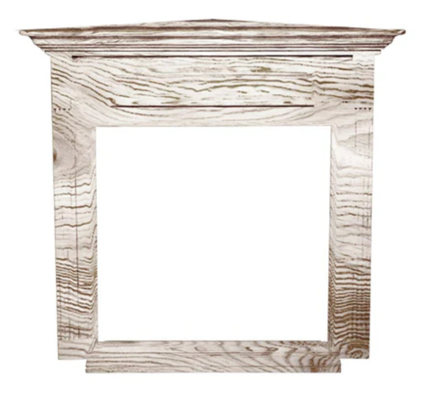 Empire White Mountain Hearth 36" Corner Cabinet Mantel With Base in White Finish