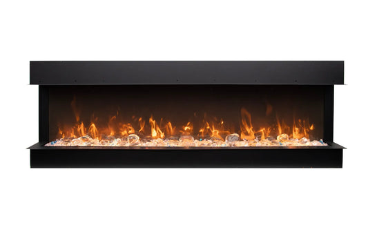 BAY SLIM 60" Indoor/Outdoor 3-Sided Smart Electric Fireplace