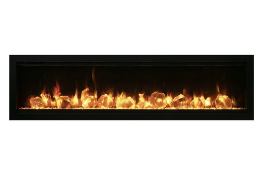Smart Electric 50" Indoor/Outdoor Full Frame Built-in Electric Fireplace