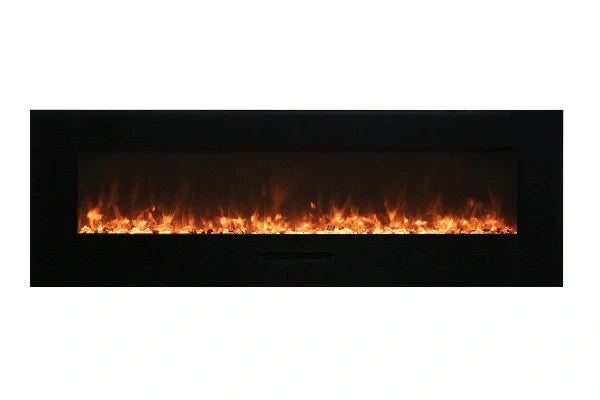 Amantii 60" Wall Mount or Flush Mount Indoor Outdoor Smart Electric Fireplace | WM-FM-60-7023-BG