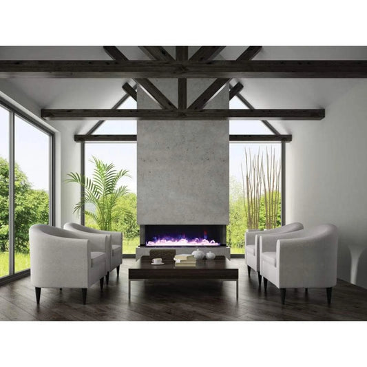 Tru View Deep 50" Indoor Outdoor 3 Sided Smart Electric fireplace