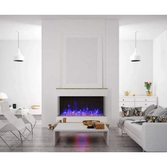 Tru View Extra Tall 50" Indoor Outdoor WiFi Enabled 3 Sided Electric fireplace