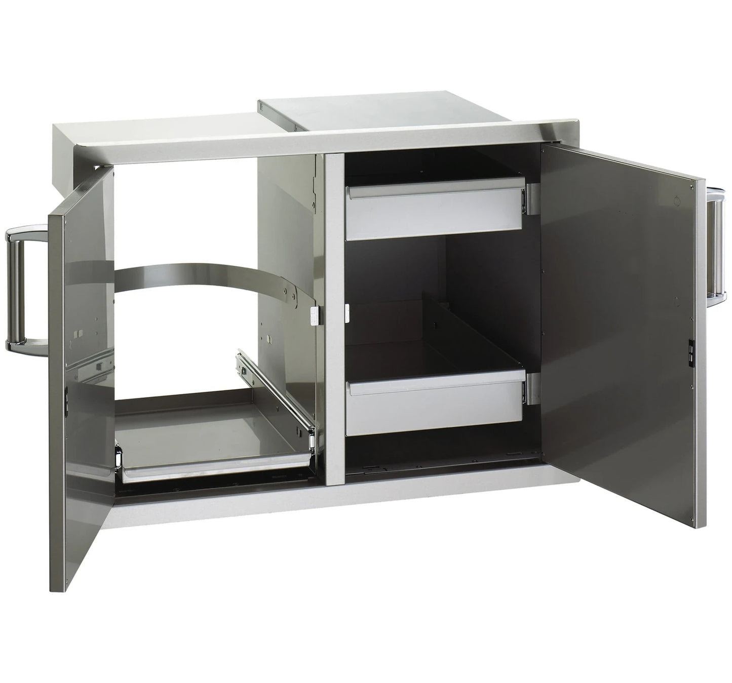Fire Magic Premium Flush Double Doors with Trash Tray & Dual Drawers