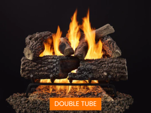 Timberland and Smoldering Oak 18" 9-Piece Vented Gas Log Set