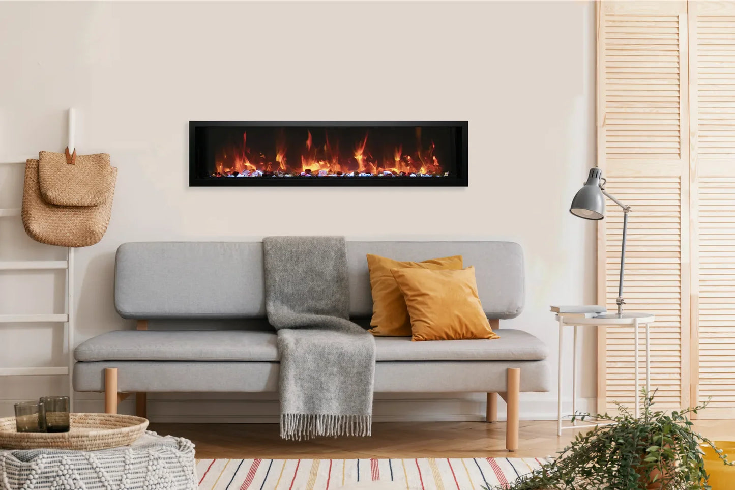 Remii Xtra Slim 65" Wall Mounted Smart Electric Fireplace | WM-SLIM-65