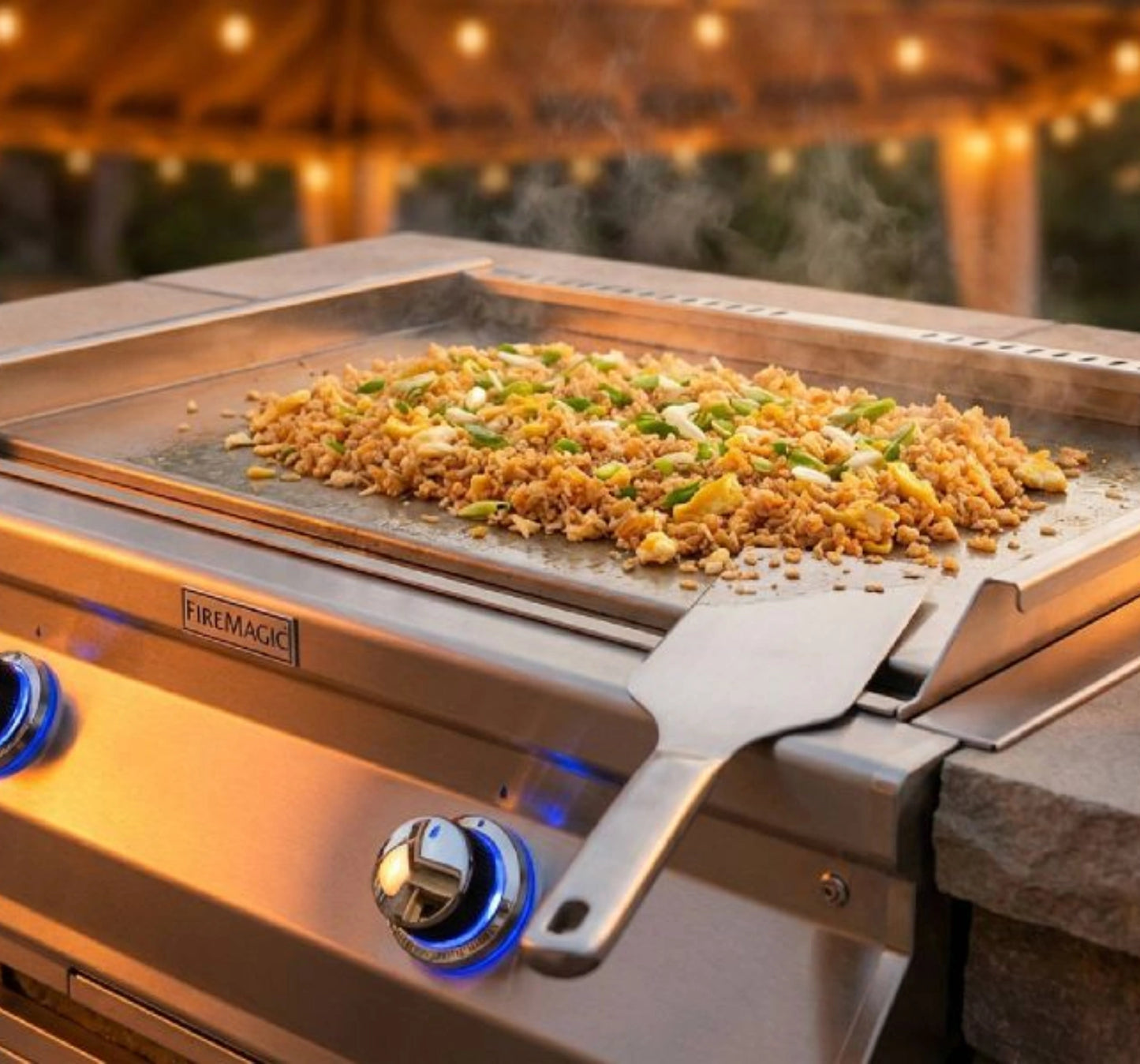 Fire Magic Aurora 30" Built-In Natural Gas Gourmet Griddle with Stainless Steel Griddle Surface and Cover