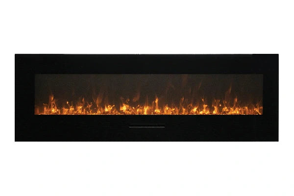 Amantii 50" Wall Mount or Flush Mount Indoor Outdoor Smart Electric Fireplace | WM-FM-50-BG-3