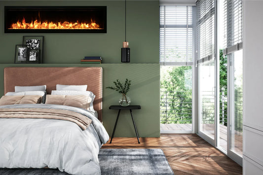 Smart Electric 88" Indoor/Outdoor Full Frame Built-in Electric Fireplace