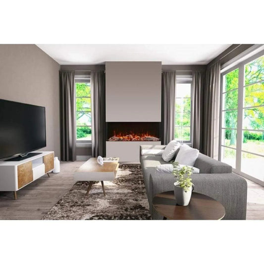 Tru View Extra Tall Lumina 88" Indoor Outdoor WiFi Enabled 3 Sided Electric fireplace