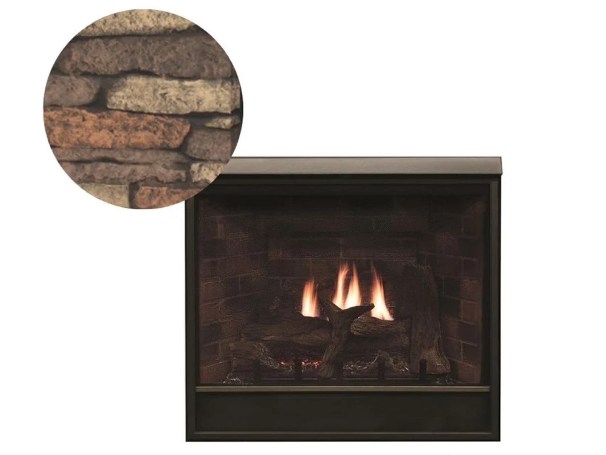 Empire White Mountain Hearth Tahoe Clean Face 42" Direct Vent Deluxe Gas Fireplace with IPI Control On/Off Switch and Blower