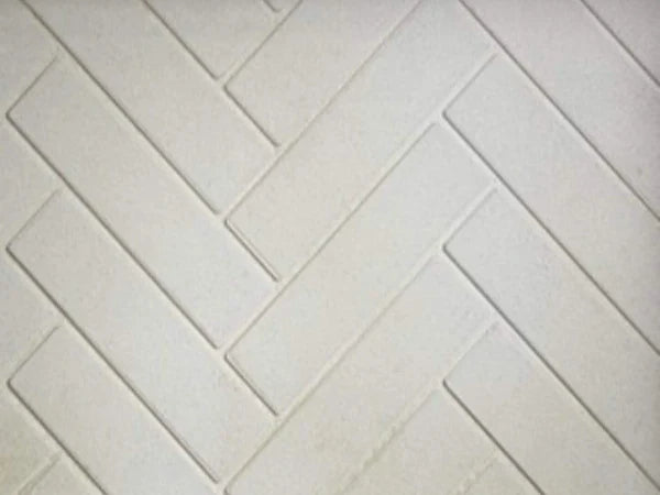 Natural Gray Herringbone Molded Brick Panels for Ashland 42" Wood Burning Fireplace