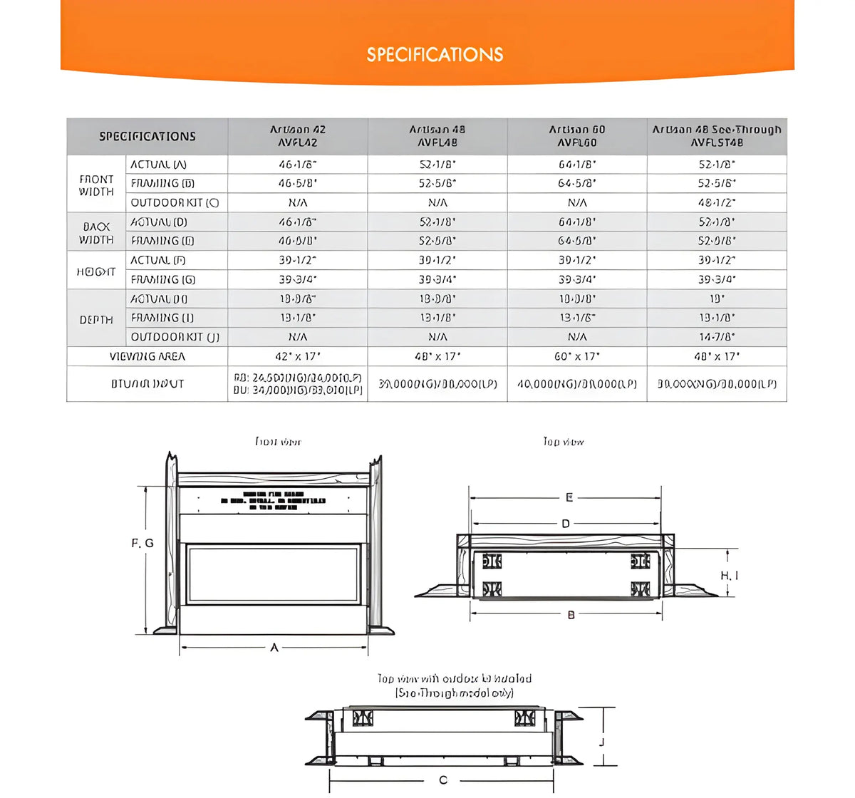 Monessen Artisan 60" Vent Free Natural Gas Linear Fireplace with IPI Plus Ignition