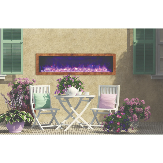 Panorama Deep 50" Full View Indoor Outdoor WiFi Enabled Smart Electric fireplace