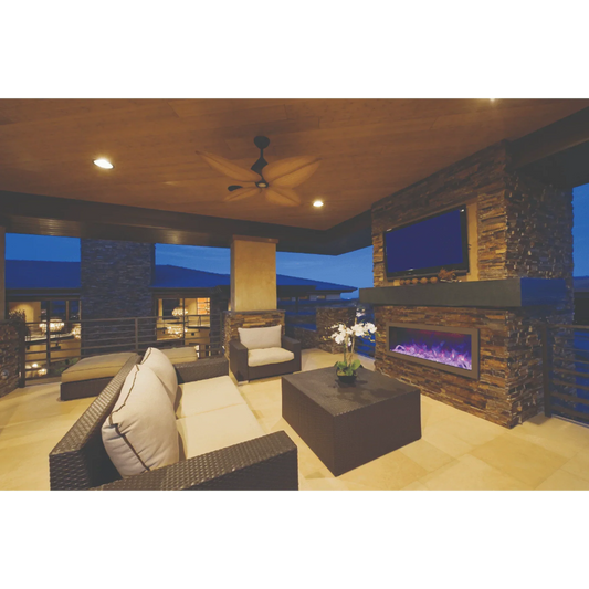 Panorama Slim 72" Full View Indoor Outdoor WiFi Enabled Smart Electric fireplace