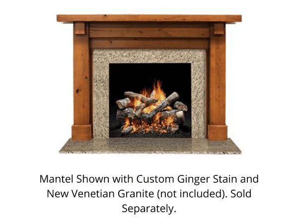 Majestic Battlefield B-Size Unfinished Distressed Knotty Alder Flush Mantel