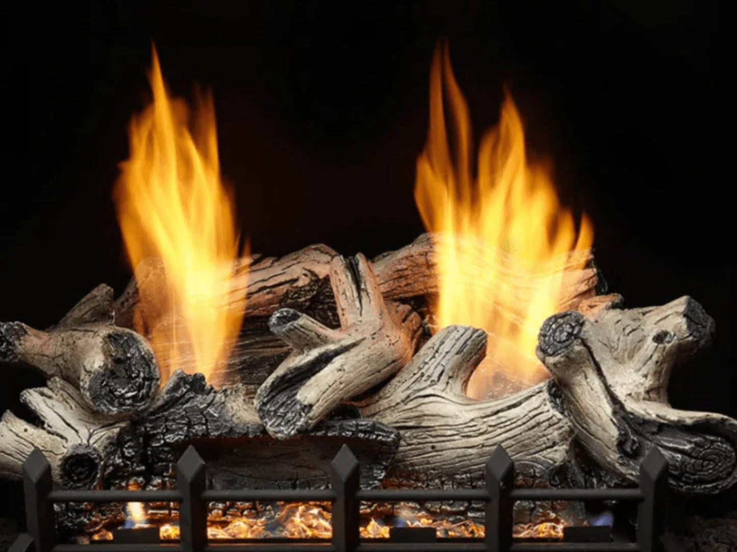 24" 6 piece Beachcomber Burncrete refractory log set