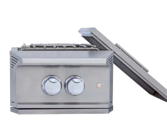 Blaze LTE PRO Built-In Propane Gas High Performance Power Burner w/ Wok Ring & Stainless Steel Lid