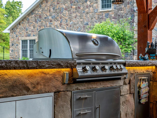 Blaze LTE+ 40" 5-Burner Built-In Natural Gas Grill w/ Lift-Assist Hood & Rear Infrared Burner