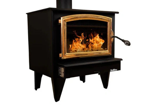 74 Non Catalytic wood Stove with Gold Door