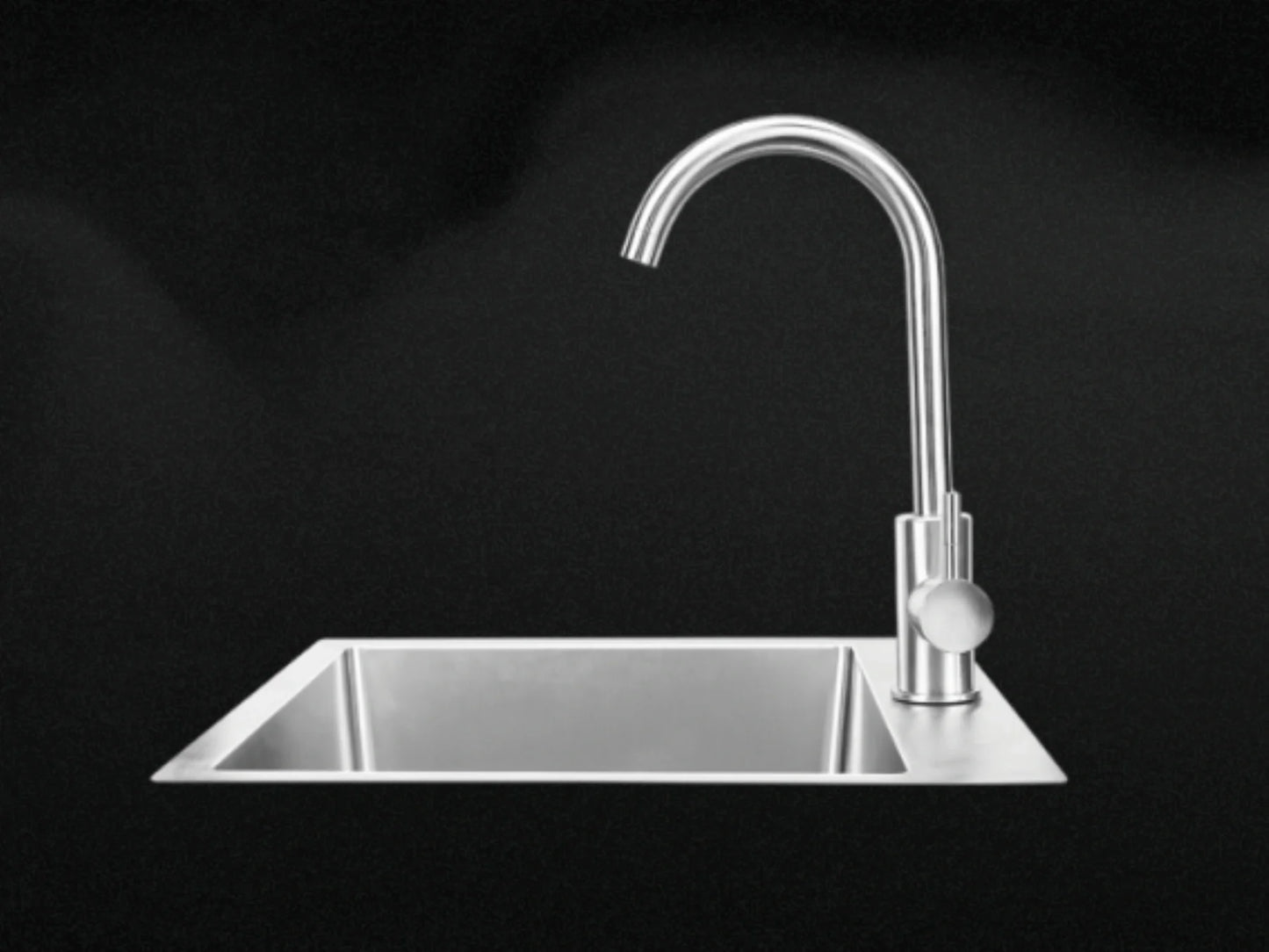 24" SS Sink & faucet Under & Over Mount - All In one Kit