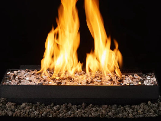 Contemporary 24" IPI Ignition Vented Natural Gas Burner / Hearth Kit