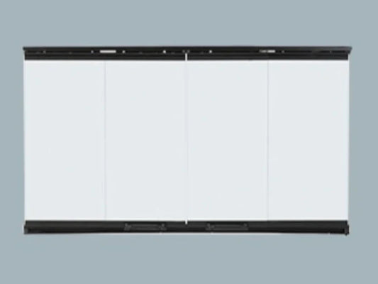 Original Bi-Fold Glass Doors with Black Trim for Sovereign 36" Wood Burning Fireplace