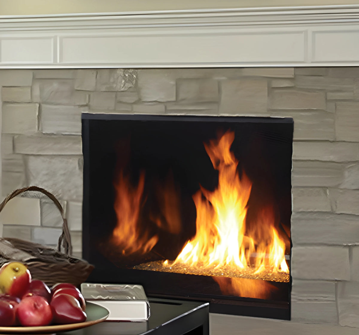 Superior DRC6345 45" Contemporary Direct Vent Natural Gas Fireplace with Electronic Ignition