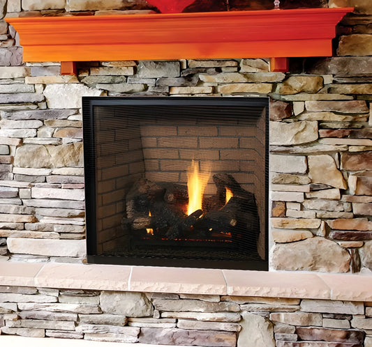 Superior DRT6345 45" Natural Gas Traditional Direct Vent Gas Fireplace with Electronic Ignition & Power Vent
