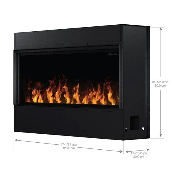 Opti-Myst 46" Linear Electric Fireplace With Acrylic Ice and Driftwood Media