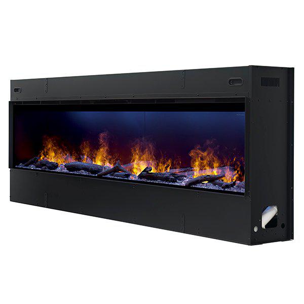 Opti-Myst 86" Linear Electric Fireplace OLF86-AM With Acrylic Ice and Driftwood Media