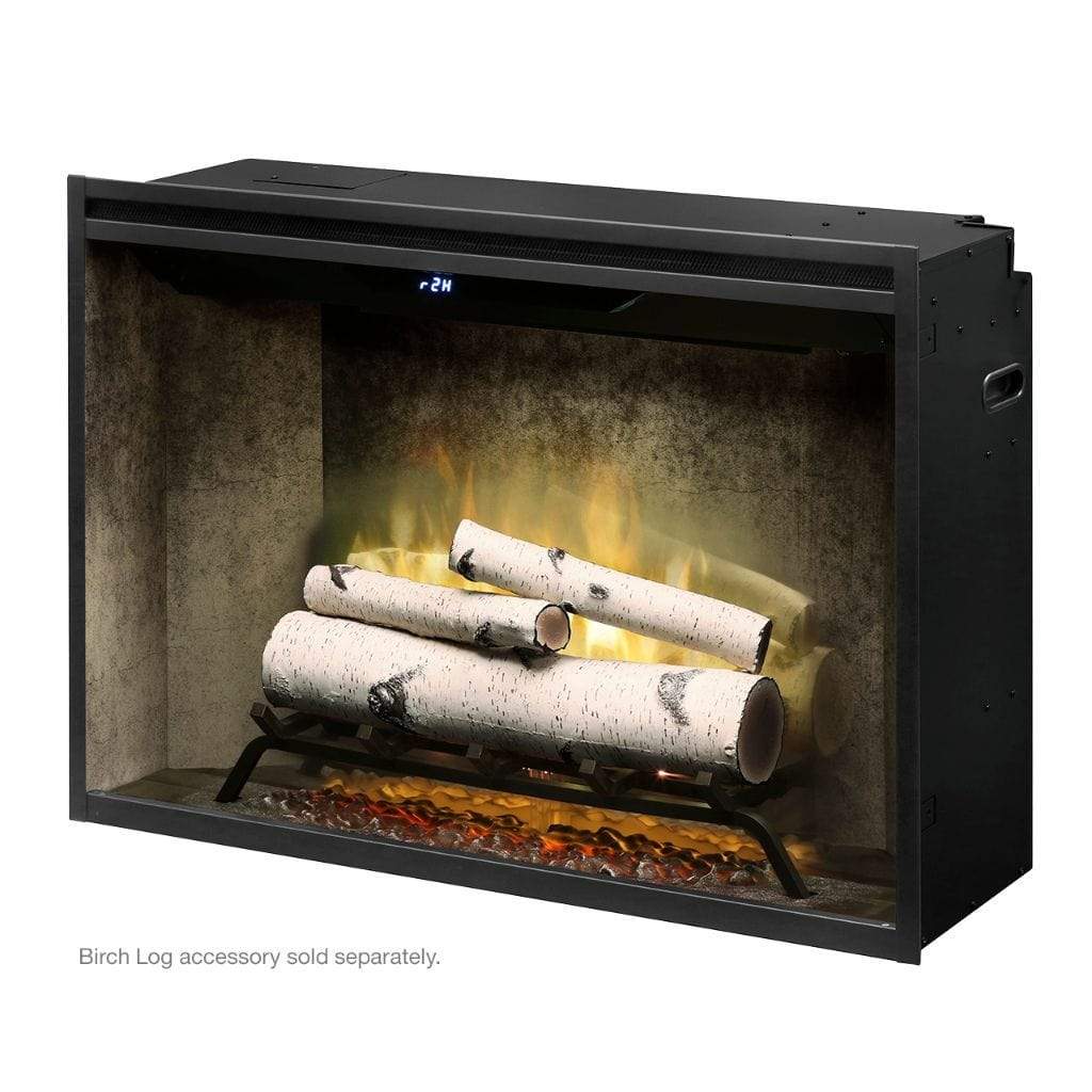 Dimplex Revillusion Weathered Concrete 36" Built-In Electric Firebox With Single Pane Glass & Plug Kit - 500002401 (RBF36WC-FG)