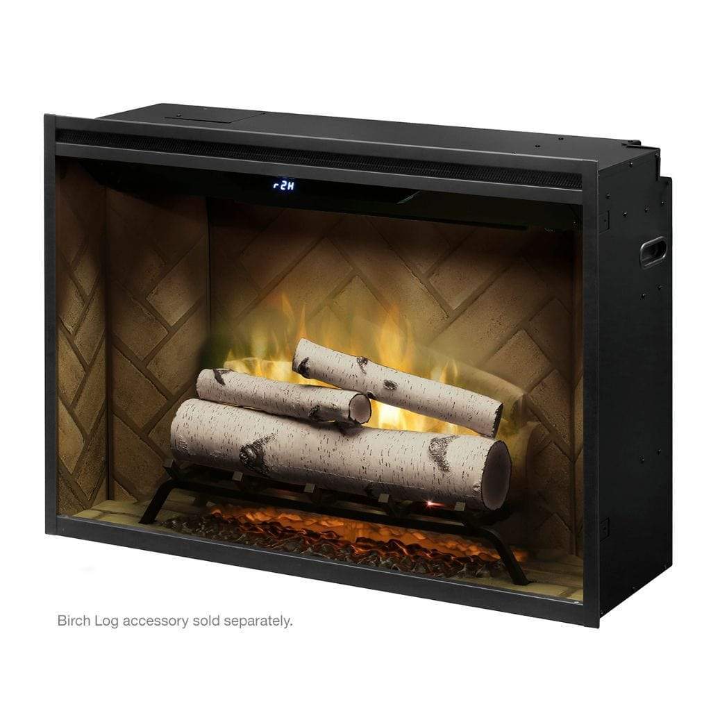 Dimplex Revillusion Weathered Concrete 36" Built-In Electric Firebox With Single Pane Glass & Plug Kit - 500002401 (RBF36WC-FG)