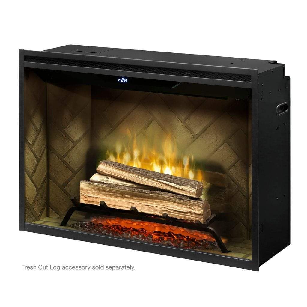 Dimplex Revillusion Weathered Concrete 36" Built-In Electric Firebox With Single Pane Glass & Plug Kit - 500002401 (RBF36WC-FG)