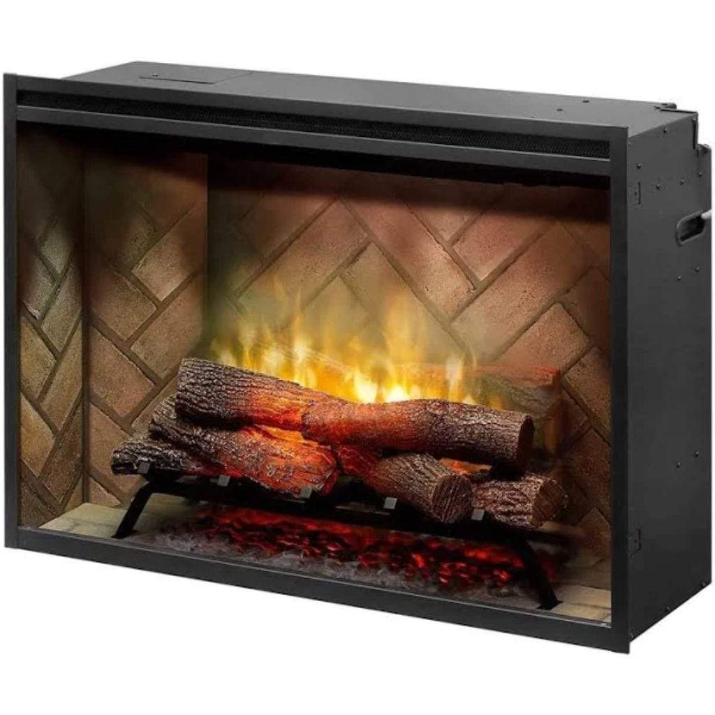 Dimplex Revillusion Weathered Concrete 36" Built-In Electric Firebox With Single Pane Glass & Plug Kit - 500002401 (RBF36WC-FG)