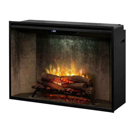 Revillusion Weathered Concrete 42" Built-In Electric Firebox With Single Pane Glass & Plug Kit