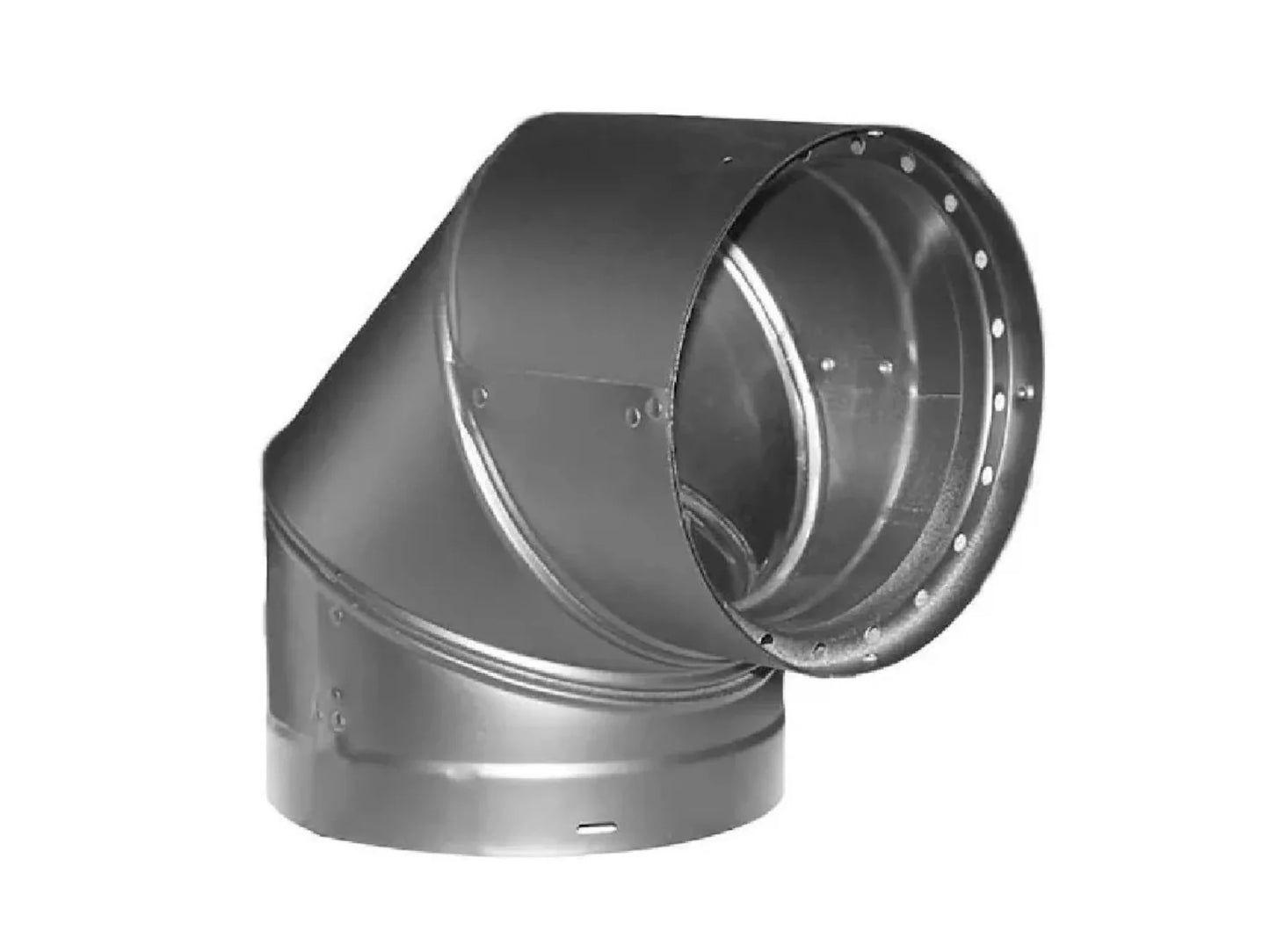 90° Double-Wall Black Elbow