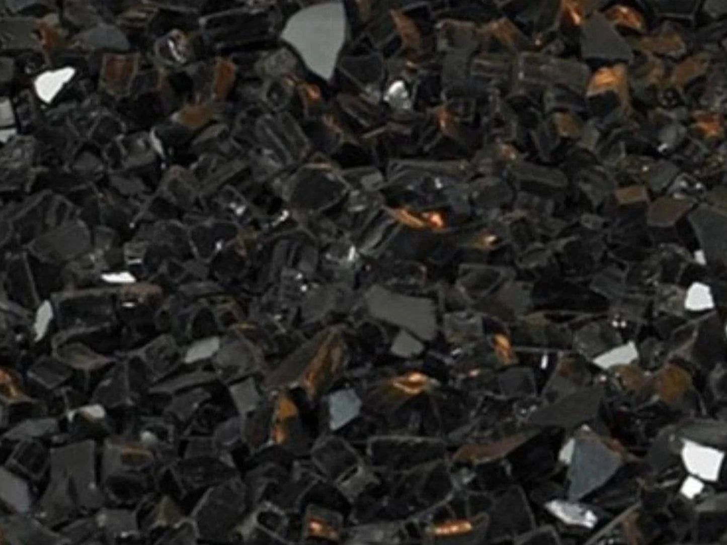 Crushed Glass, Black Polished, approx. 1 sq. ft.