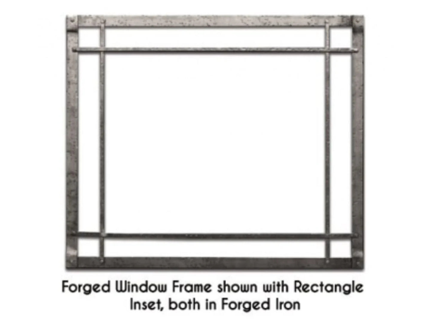 Forged Iron Inset, Rectangle, Black